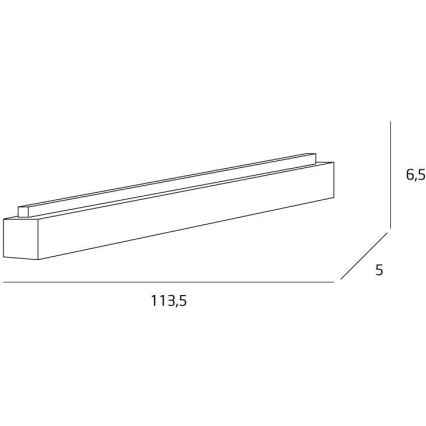MAXLIGHT C0175D - LED Stmívatelné stropní svítidlo LINEAR LED/36W/230V 113,5 cm černá