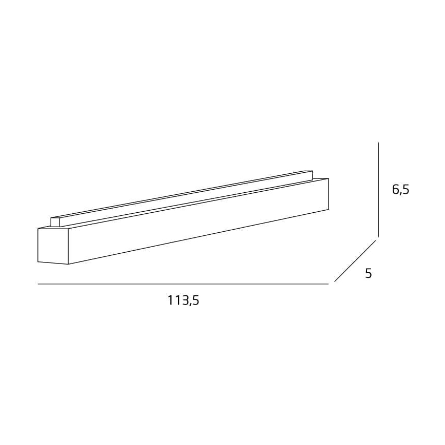 MAXLIGHT C0175D - LED Stmívatelné stropní svítidlo LINEAR LED/36W/230V 113,5 cm černá