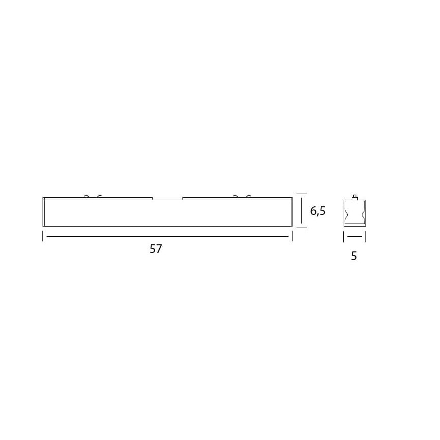 MAXLIGHT C0190 - LED Stropní svítidlo LINEAR LED/18W/230V 57 cm černá