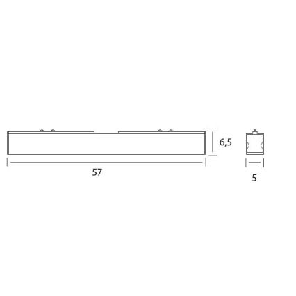 MAXLIGHT C0190D - LED Stmívatelné stropní svítidlo LINEAR LED/18W/230V 57 cm černá