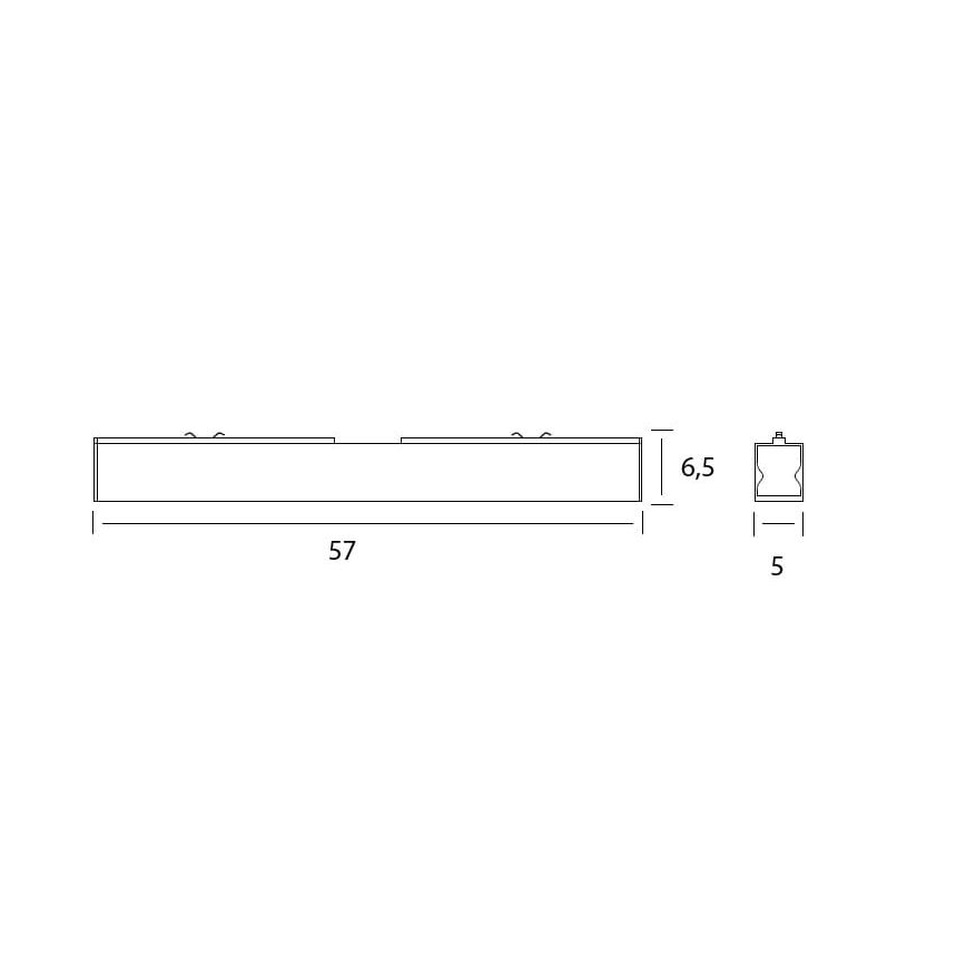 MAXLIGHT C0190D - LED Stmívatelné stropní svítidlo LINEAR LED/18W/230V 57 cm černá