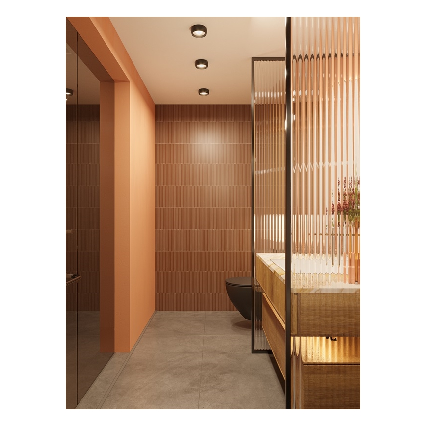 MAXLIGHT C0204 - LED Koupelnové stropní svítidlo KODAK LED/8W/230V pr. 10,8 cm IP44 černá