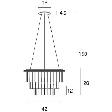 MAXLIGHT P0259 - Lustr na lanku MONACO 9xG9/40W/230V pr. 42 cm lesklý chrom
