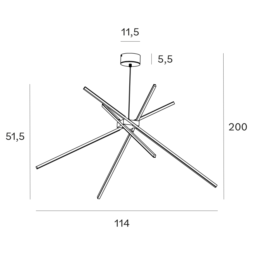 MAXLIGHT P0270 - LED Lustr na lanku SPIDER LED/33W/230V bílá