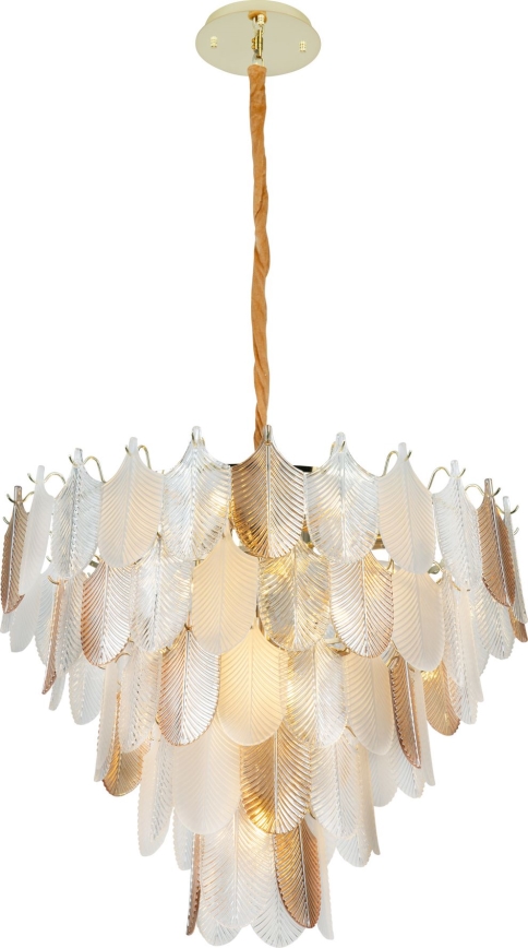 MAXLIGHT P0418 - Lustr na řetězu ARWENA 15xE14/40W/230V pr. 80 cm zlatá