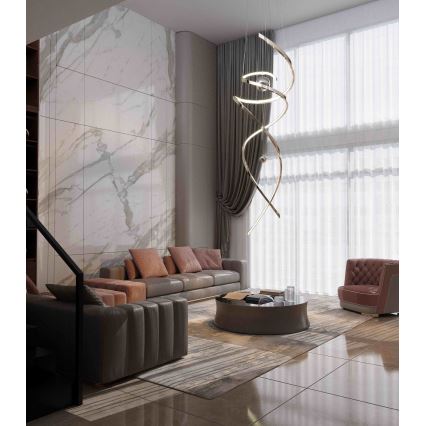 MAXLIGHT P0482D - LED Stmívatelný lustr na lanku RITZ LED/100W/230V pr. 60 cm CRI 90 lesklý chrom