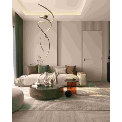 MAXLIGHT P0482D - LED Stmívatelný lustr na lanku RITZ LED/100W/230V pr. 60 cm CRI 90 lesklý chrom