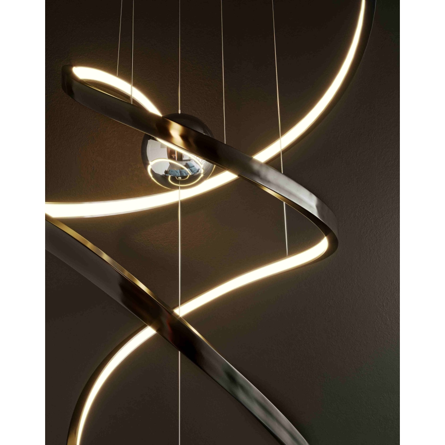 MAXLIGHT P0500D - LED Stmívatelný lustr na lanku RITZ LED/100W/230V pr. 60 cm CRI 90 černá