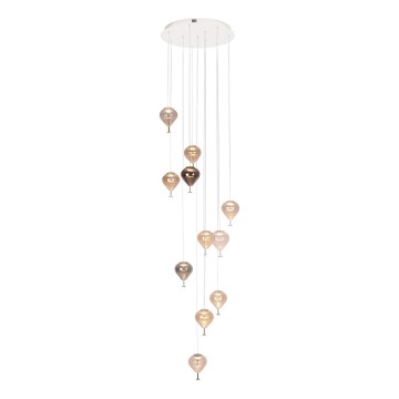 MAXLIGHT P0526D - LED Stmívatelný lustr na lanku PALLONCINI 11xLED/6W/230V pr. 45 cm čirá/béžová/kouřová