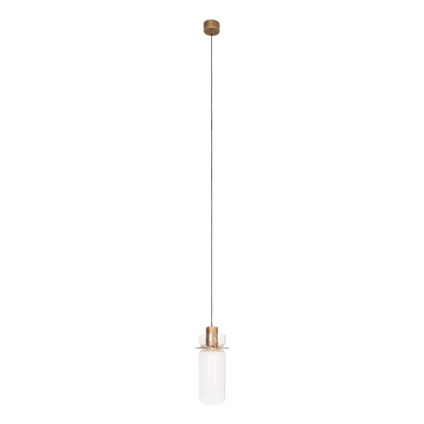 MAXLIGHT P0531 - LED Lustr na lanku SIGNATURE LED/8W/230V pr. 15 cm mosaz/čirá
