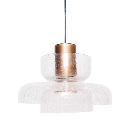 MAXLIGHT P0532 - LED Lustr na lanku SIGNATURE LED/8W/230V pr. 22 cm mosaz/čirá