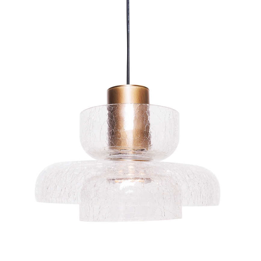 MAXLIGHT P0532 - LED Lustr na lanku SIGNATURE LED/8W/230V pr. 22 cm mosaz/čirá