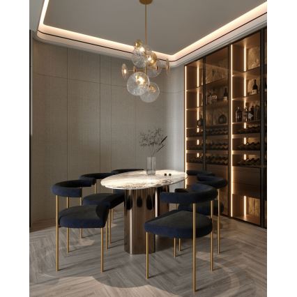 MAXLIGHT P0541 - LED Lustr na tyči ALLURE 14xLED/5W/230V pr. 60 cm zlatá