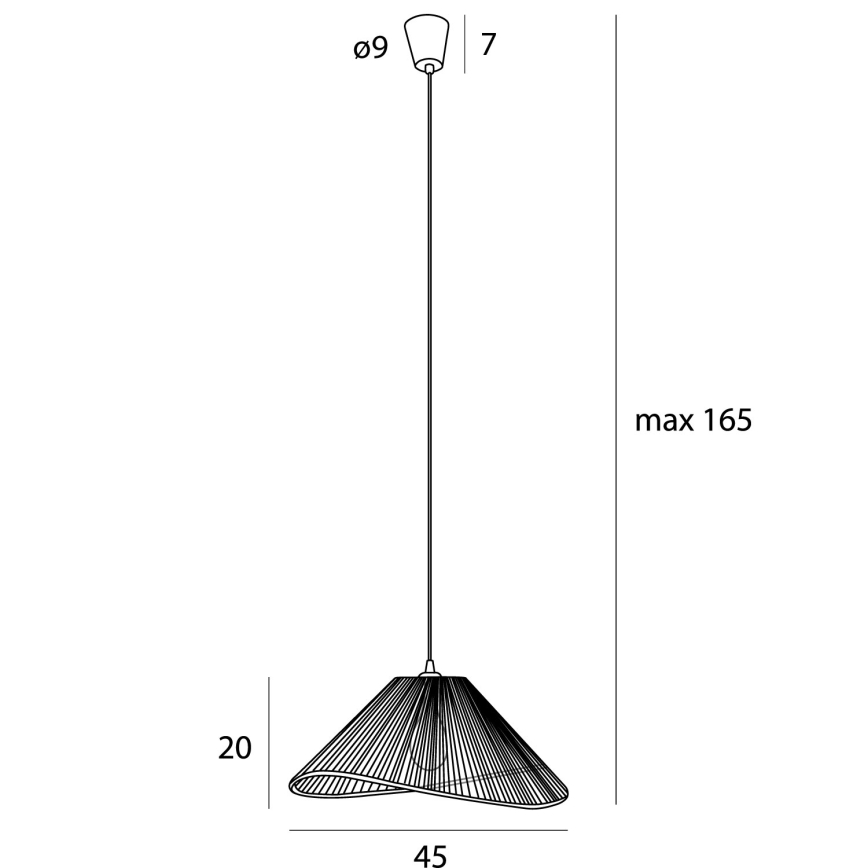 MAXLIGHT P0577 - Lustr na lanku AMALFI 1xE27/15W/230V pr. 45 cm béžová