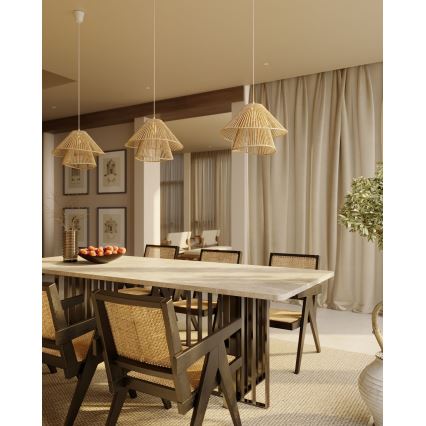 MAXLIGHT P0578 - Lustr na lanku AMALFI 1xE27/15W/230V pr. 45 cm béžová