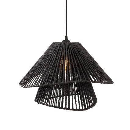 MAXLIGHT P0580 - Lustr na lanku AMALFI 1xE27/15W/230V pr. 45 cm černá