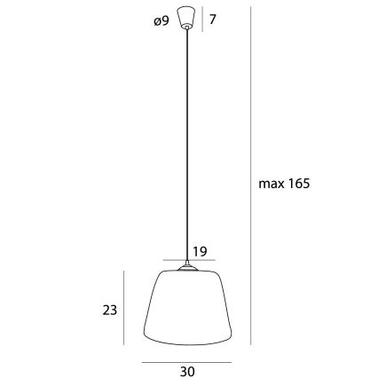 MAXLIGHT P0582 - Lustr na lanku POT 1xE27/15W/230V pr. 30 cm béžová
