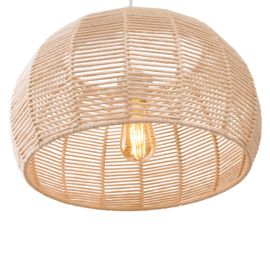 MAXLIGHT P0583 - Lustr na lanku PRASLIN 1xE27/15W/230V pr. 39 cm béžová