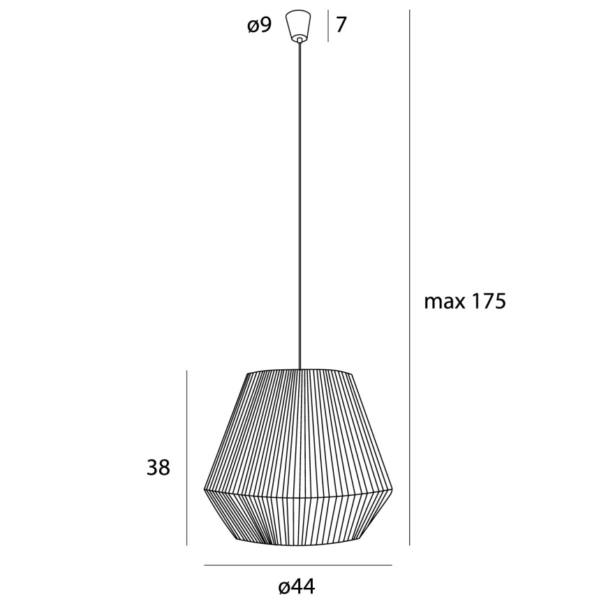 MAXLIGHT P0584 - Lustr na lanku PRASLIN 1xE27/15W/230V pr. 44 cm béžová