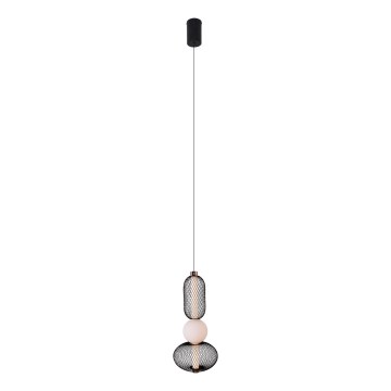 MAXLIGHT P0591 - LED Lustr na lanku BORA LED/10W/230V pr. 22 cm bílá/černá