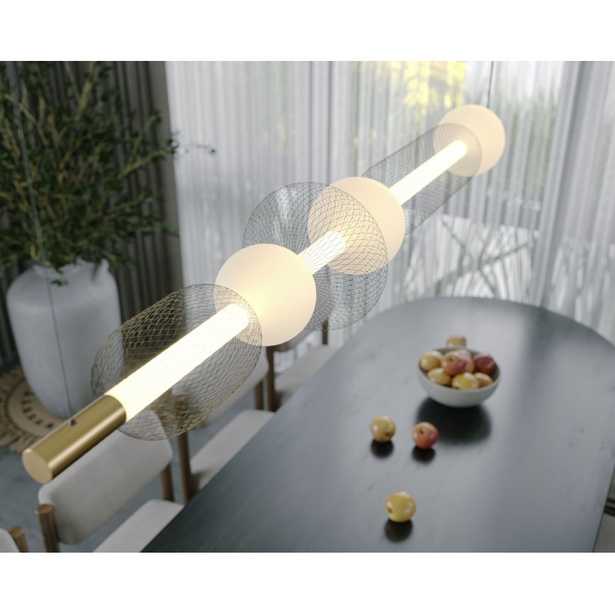 MAXLIGHT P0593 - LED Lustr na lanku BORA LED/29W/230V bílá/černá