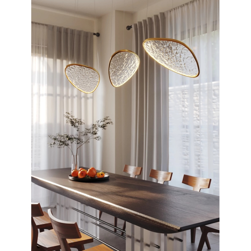 MAXLIGHT P0637D - LED Lustr na lanku EMPIRE LED/17W/230V zlatá