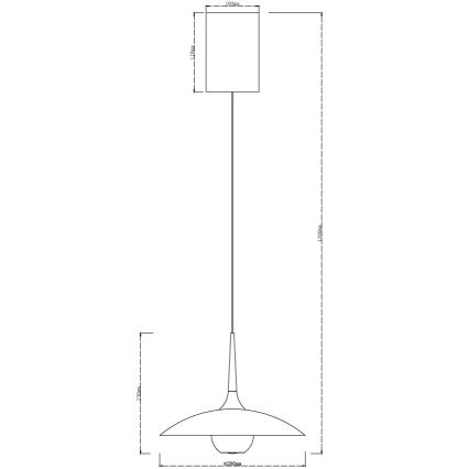 MAXLIGHT P0674 - LED Lustr na lanku MANUKA LED/12W/230V pr. 28 cm zlatá/béžová