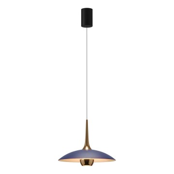 MAXLIGHT P0675 - LED Lustr na lanku MANUKA LED/12W/230V pr. 28 cm zlatá/modrá