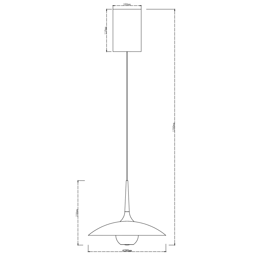 MAXLIGHT P0676 - LED Lustr na lanku MANUKA LED/12W/230V pr. 28 cm zlatá/černá