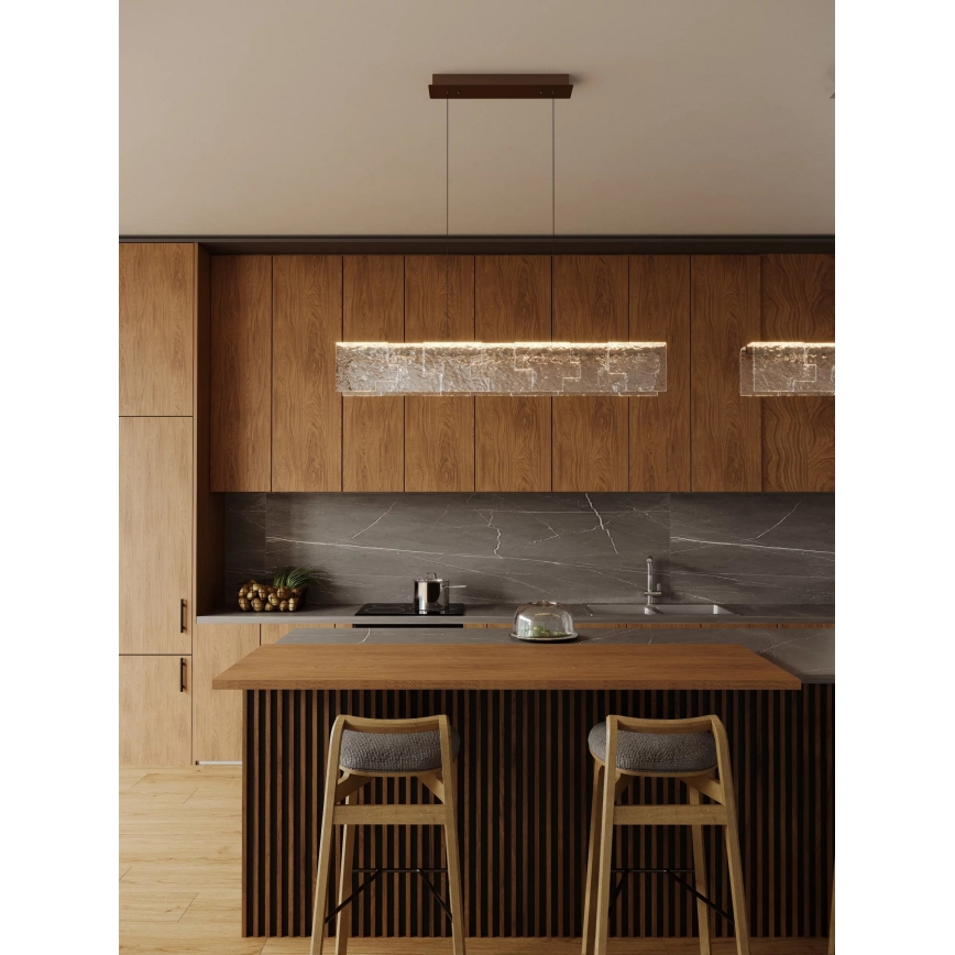MAXLIGHT P0678 - LED Lustr na lanku EVEREST LED/55W/230V hnědá