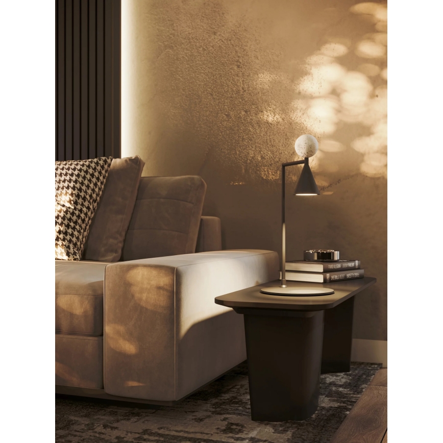 MAXLIGHT T0070 - LED Stolní lampa BINGO LED/12W/230V CRI 92 černá/béžová