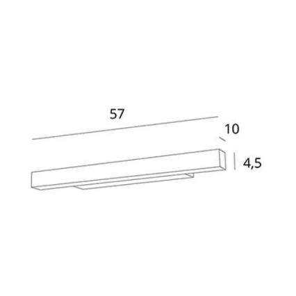 MAXLIGHT W0263 - LED Stmívatelné koupelnové osvětlení zrcadla LINEAR LED/18W/230V 57 cm IP44 bílá