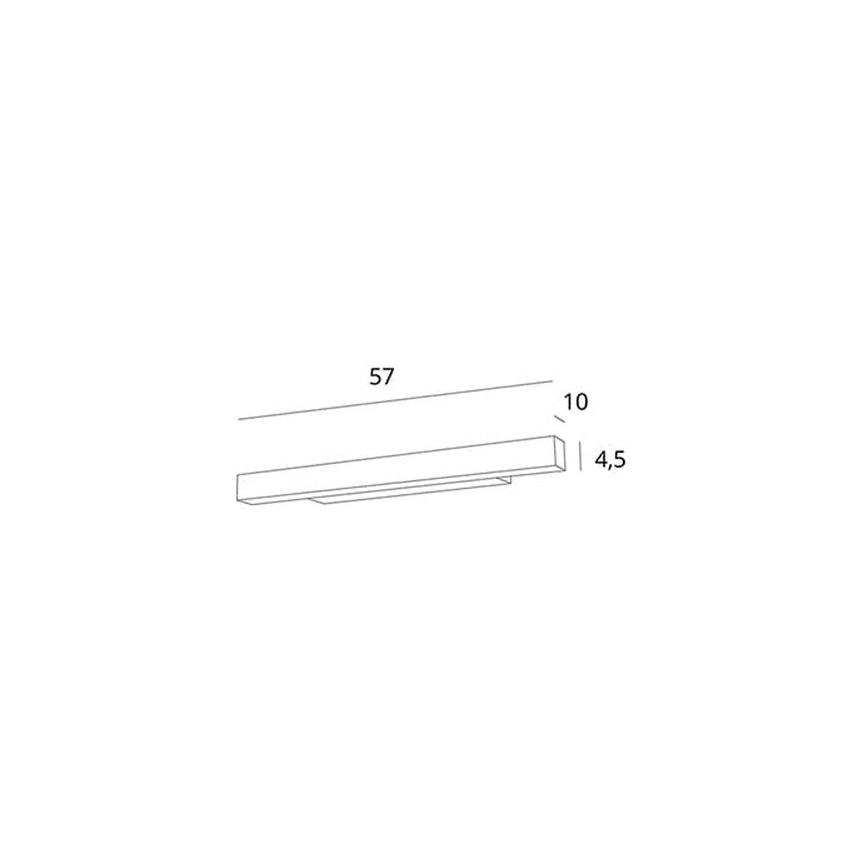 MAXLIGHT W0264 - LED Stmívatelné koupelnové osvětlení zrcadla LINEAR LED/18W/230V 57 cm IP44 černá