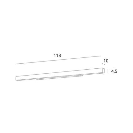 MAXLIGHT W0266 - LED Stmívatelné koupelnové osvětlení zrcadla LINEAR LED/36W/230V 113,5 cm IP44 černá