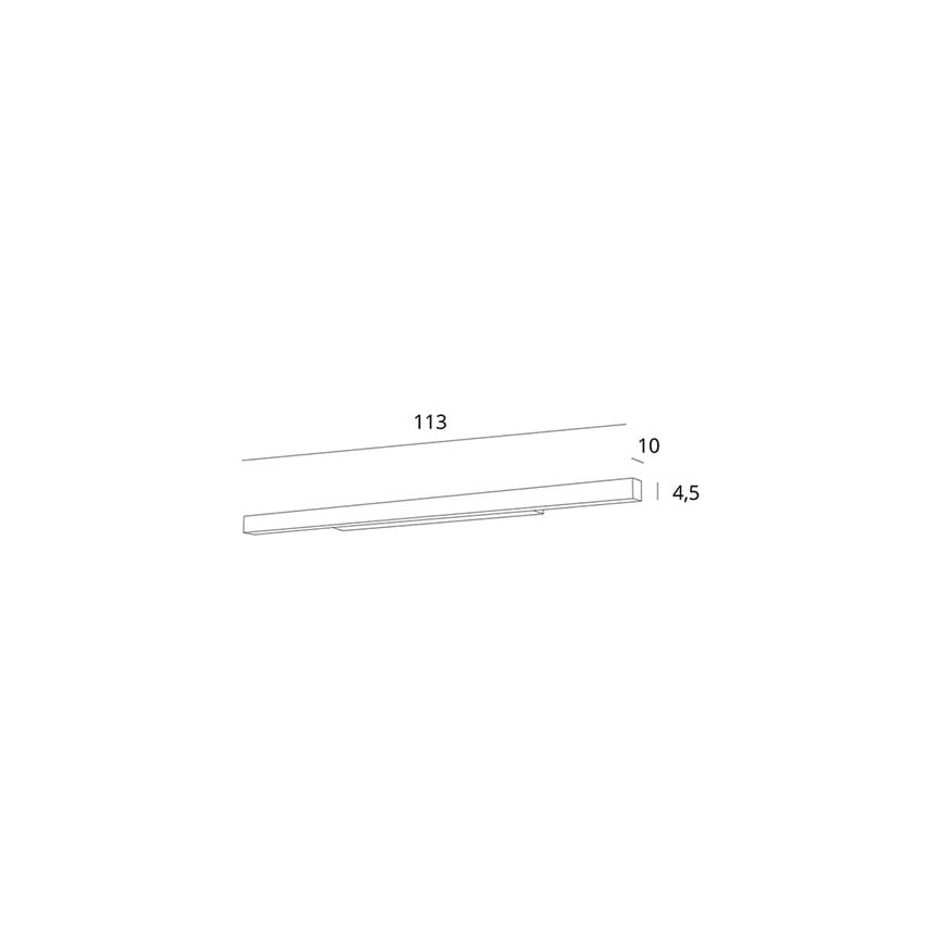 MAXLIGHT W0266 - LED Stmívatelné koupelnové osvětlení zrcadla LINEAR LED/36W/230V 113,5 cm IP44 černá