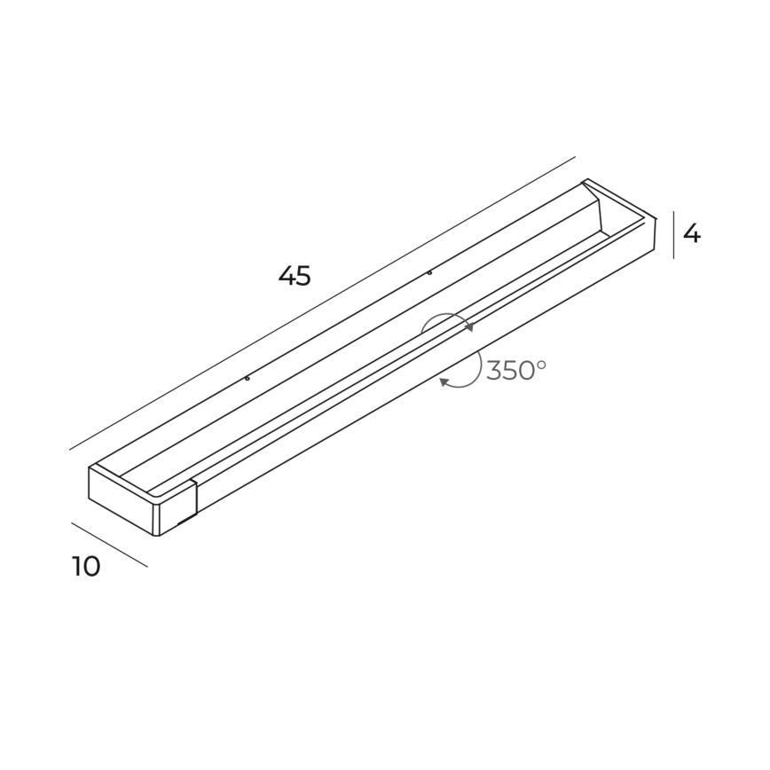 MAXLIGHT W0307 - LED Koupelnové nástěnné svítidlo FLINK LED/12W/230V 45 cm IP44 černá