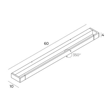 MAXLIGHT W0319 - LED Koupelnové nástěnné svítidlo FLINK LED/18W/230V 60 cm IP44 zlatá
