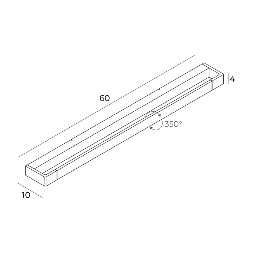 MAXLIGHT W0319 - LED Koupelnové nástěnné svítidlo FLINK LED/18W/230V 60 cm IP44 zlatá