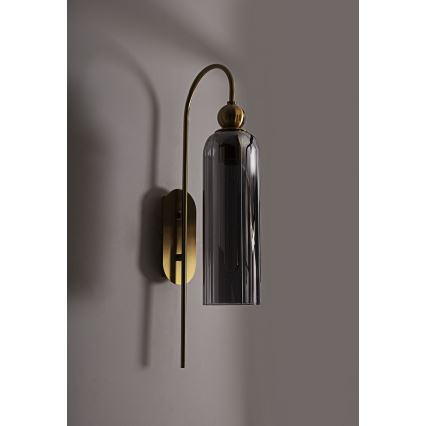 MAXLIGHT W0333 - Nástěnná lampa CAMPANILA 1xE27/40W/230V mosaz/šedá