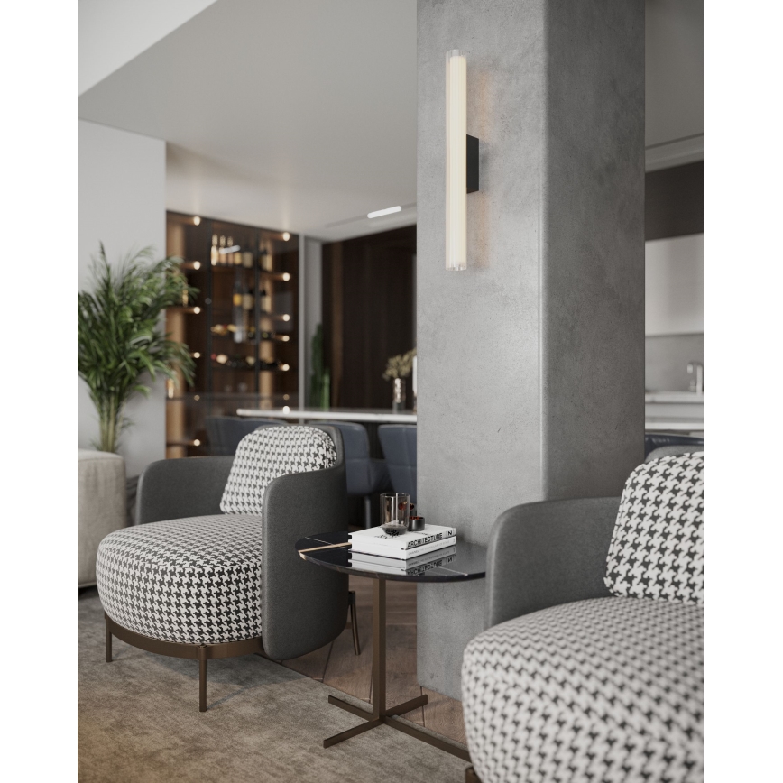 MAXLIGHT W0363 - LED Koupelnové nástěnné svítidlo FAYETTE LED/6W/230V 31 cm IP44 černá