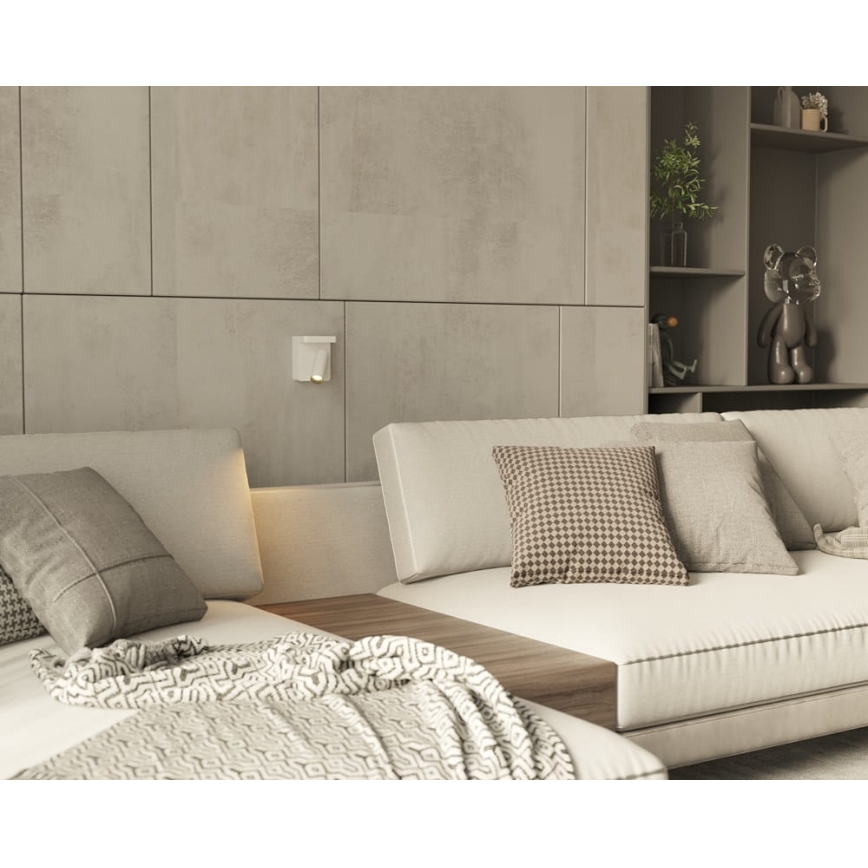 MAXLIGHT W0373 - LED Nástěnné bodové svítidlo s bezdrátovým nabíjením LOFER LED/7W/230V bílá