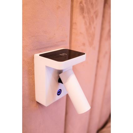 MAXLIGHT W0373 - LED Nástěnné bodové svítidlo s bezdrátovým nabíjením LOFER LED/7W/230V bílá