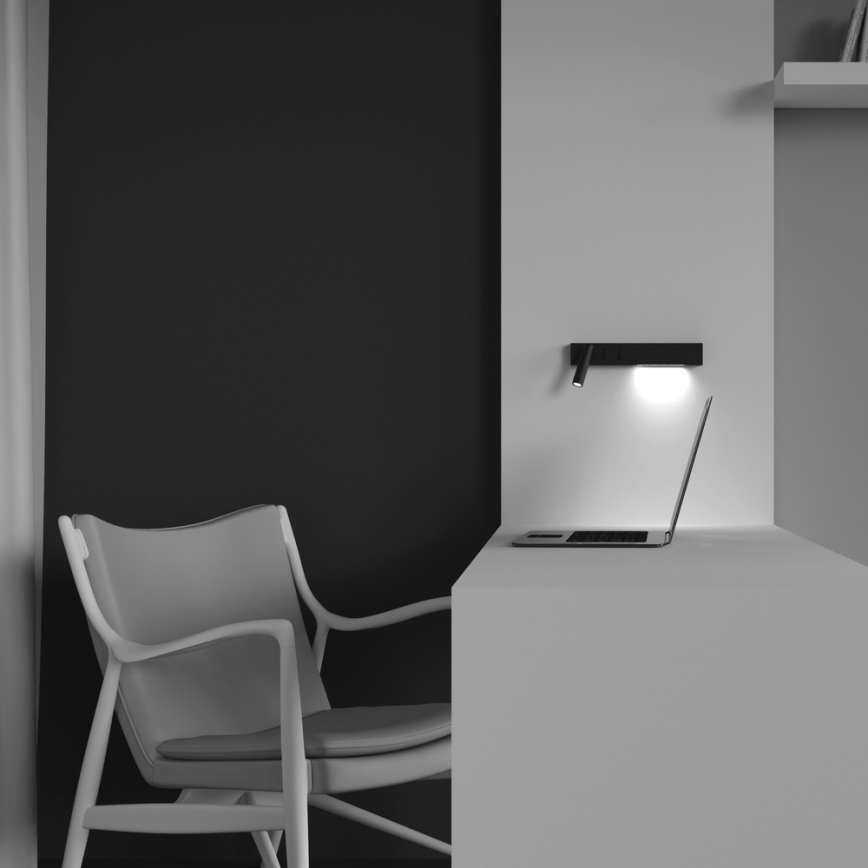 Maytoni C031WL-L8B3K - LED Nástěnné svítidlo COMODO LED/8W/230V černá