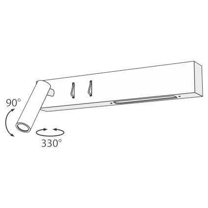 Maytoni C031WL-L8B3K - LED Nástěnné svítidlo COMODO LED/8W/230V černá