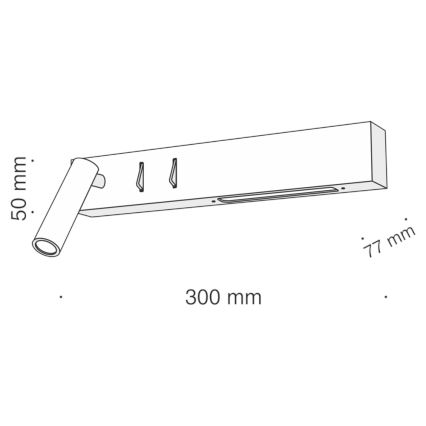 Maytoni C031WL-L8B3K - LED Nástěnné svítidlo COMODO LED/8W/230V černá