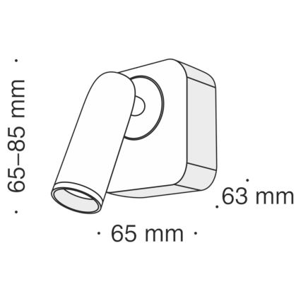 Maytoni C039WL-L3B3K - LED Nástěnné bodové svítidlo MIRAX LED/3W/230V černá