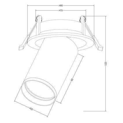 Maytoni C048CL-U-1WS - Podhledové bodové svítidlo FOCUS 1xGU10/10W/230V lesklý chrom
