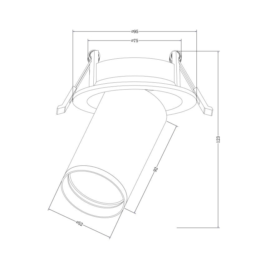 Maytoni C048CL-U-1WS - Podhledové bodové svítidlo FOCUS 1xGU10/10W/230V lesklý chrom