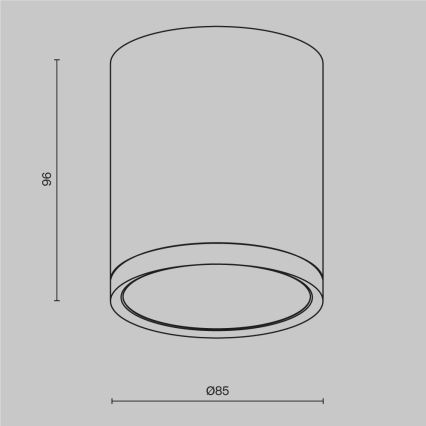 Maytoni C086CM-GX53-MRD-B - Bodové svítidlo HOOP 1xGX53/15W/230V černá