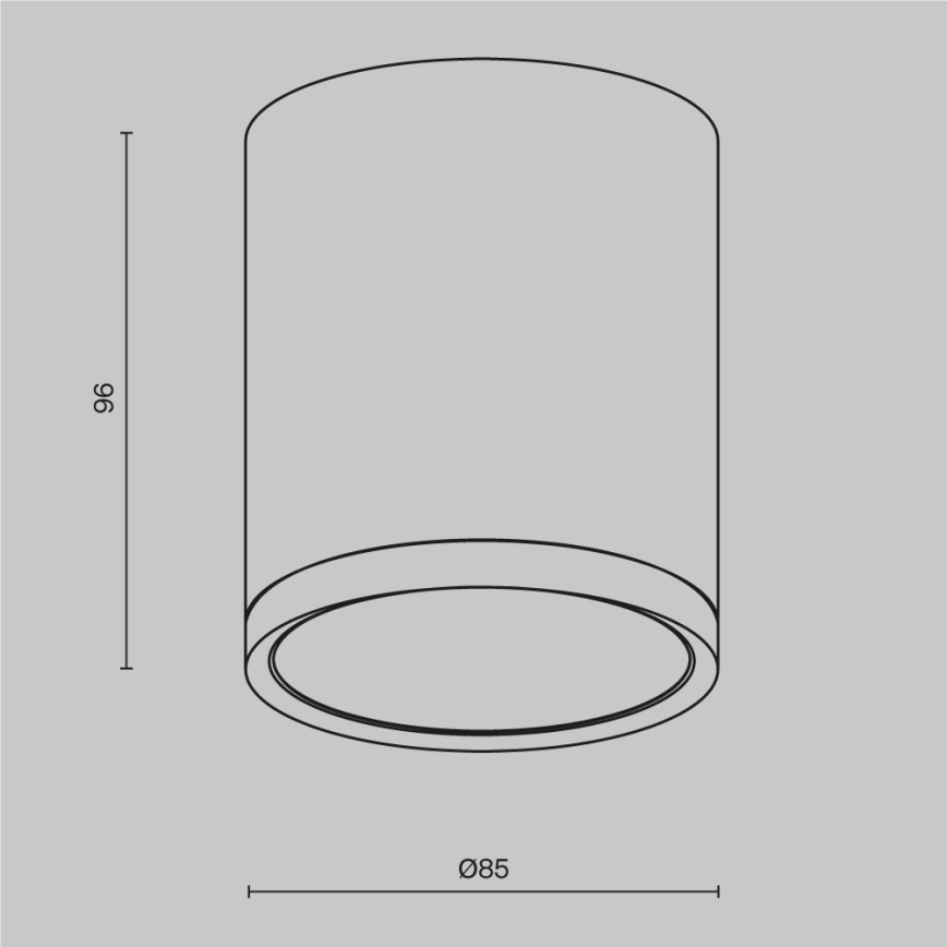 Maytoni C086CM-GX53-MRD-B - Bodové svítidlo HOOP 1xGX53/15W/230V černá